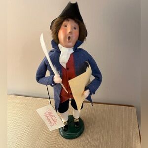 Byers Choice 2001 Williamsburg Christmas.  John Adams.